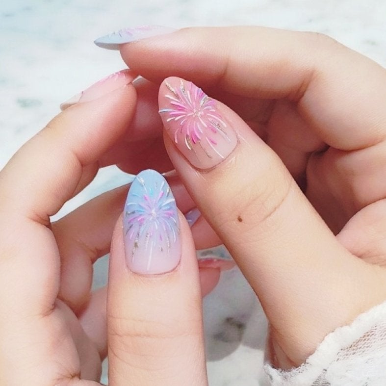 セミキュアジェルネイル(ハンド)/ohora/ネイルシールを使ったクチコミ(4枚目)