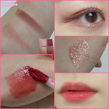 WOW EYE GLITTER HONEY PINK/U/CHOO/リキッドアイシャドウを使ったクチコミ（3枚目）