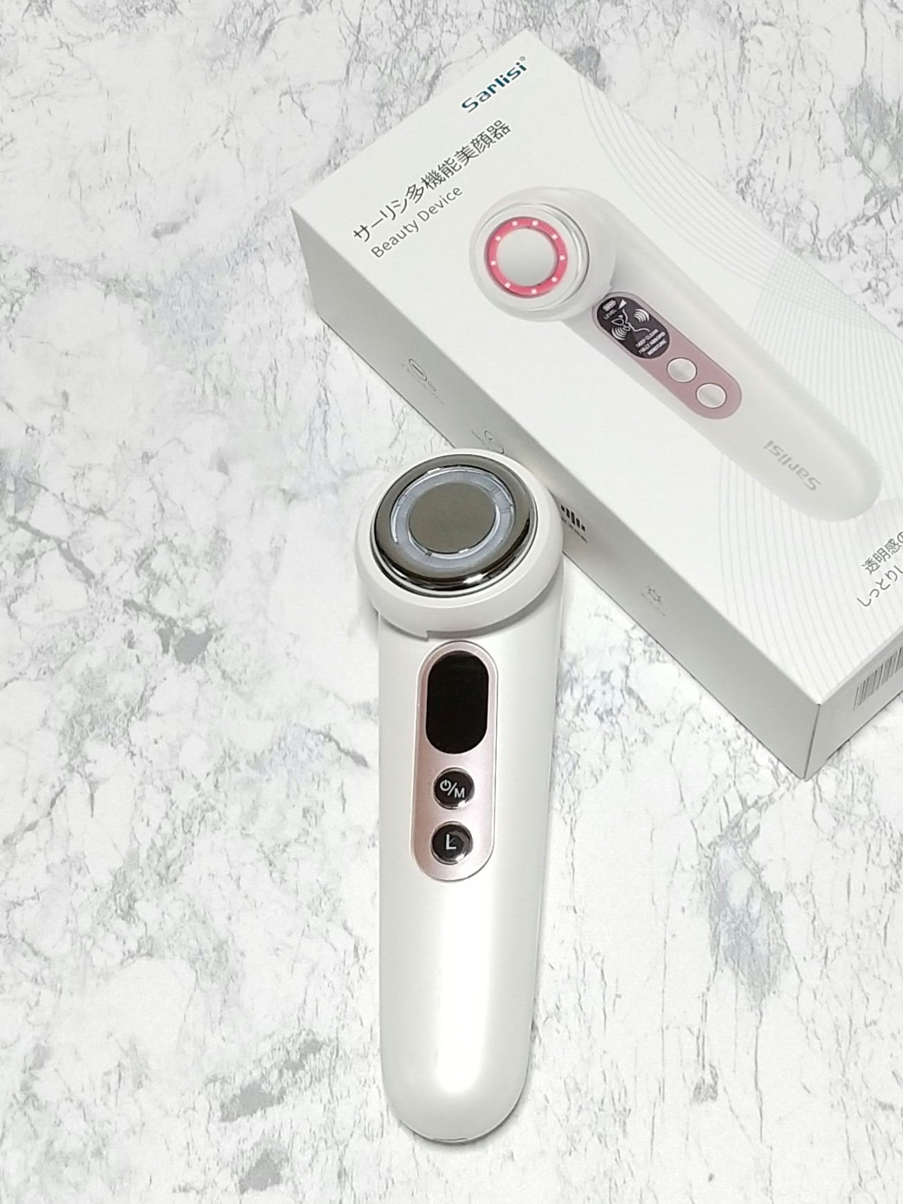 超音波美顔器 光エステ イオン導入導出 クレンジング フェイスケア/Sarlisi/美顔器・マッサージを使ったクチコミ（1枚目）