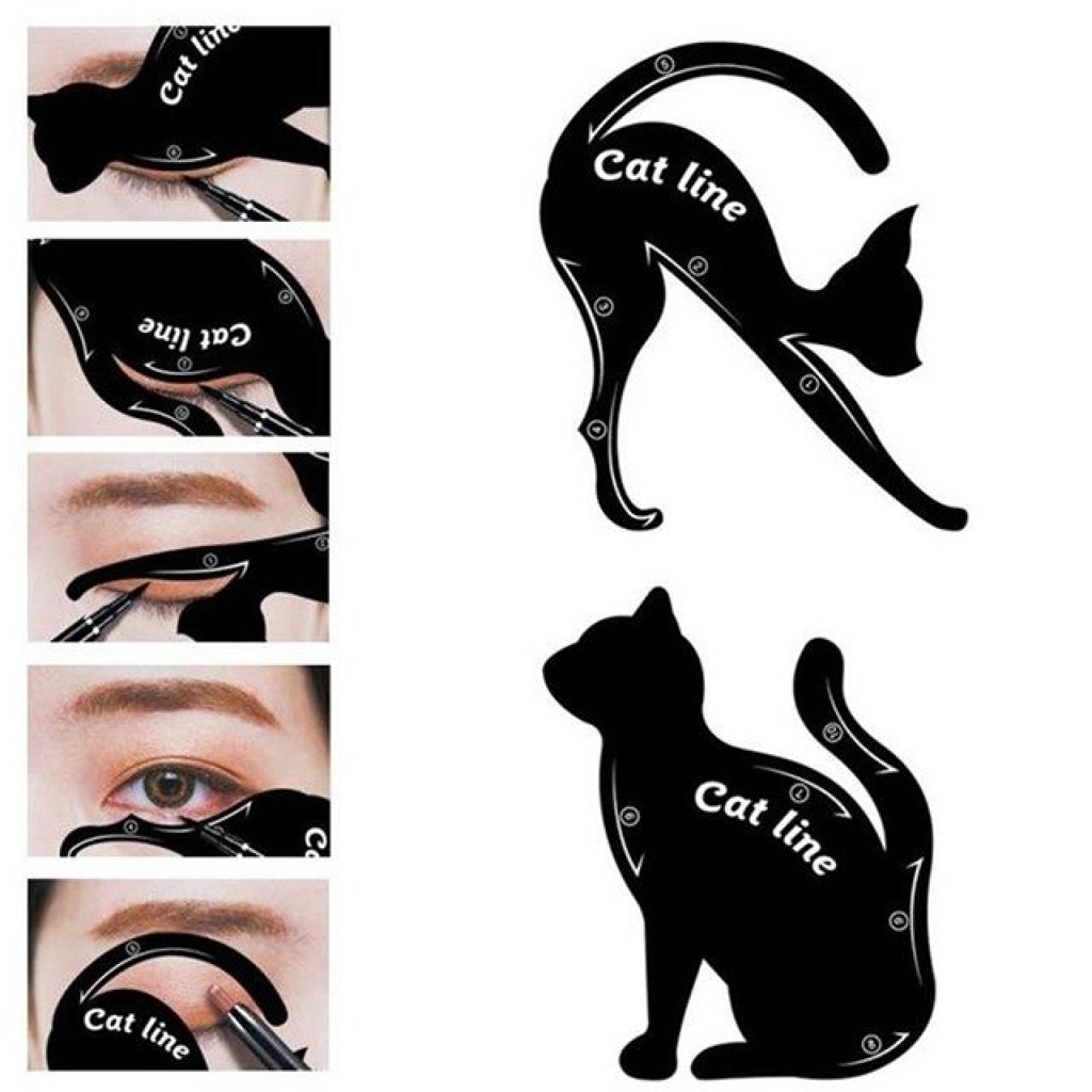 ユジョンヨン on LIPS 「猫のアイラインテンプレート見つけて買ったんです。簡単ぽく見えた..」(1枚目)