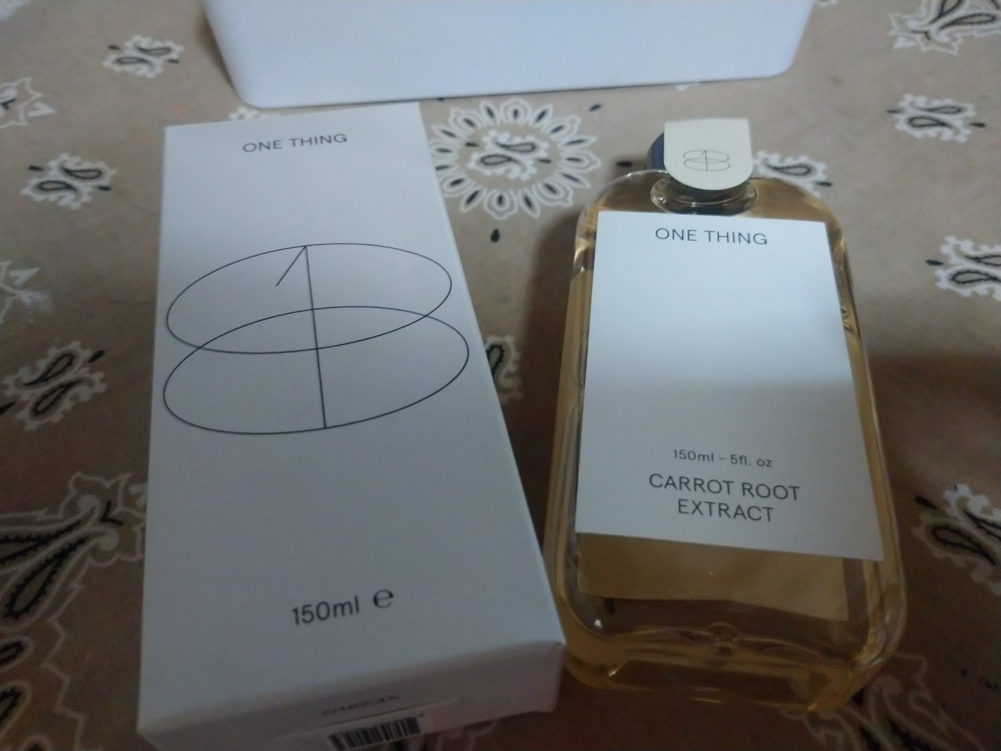 ONE THING ニンジンエキス化粧水のクチコミ「ONE THINGニンジンエキス化粧水

なかなか買えないニンジンエキス化粧水セルレで約半額だ.....」（1枚目）