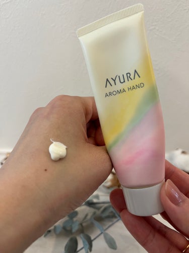 AYURA アロマハンドのクチコミ「⚪️AYURA アロマハンド　50ml（ハンドクリーム）

初めての使用です!🥰2/3強くらい.....」（3枚目）