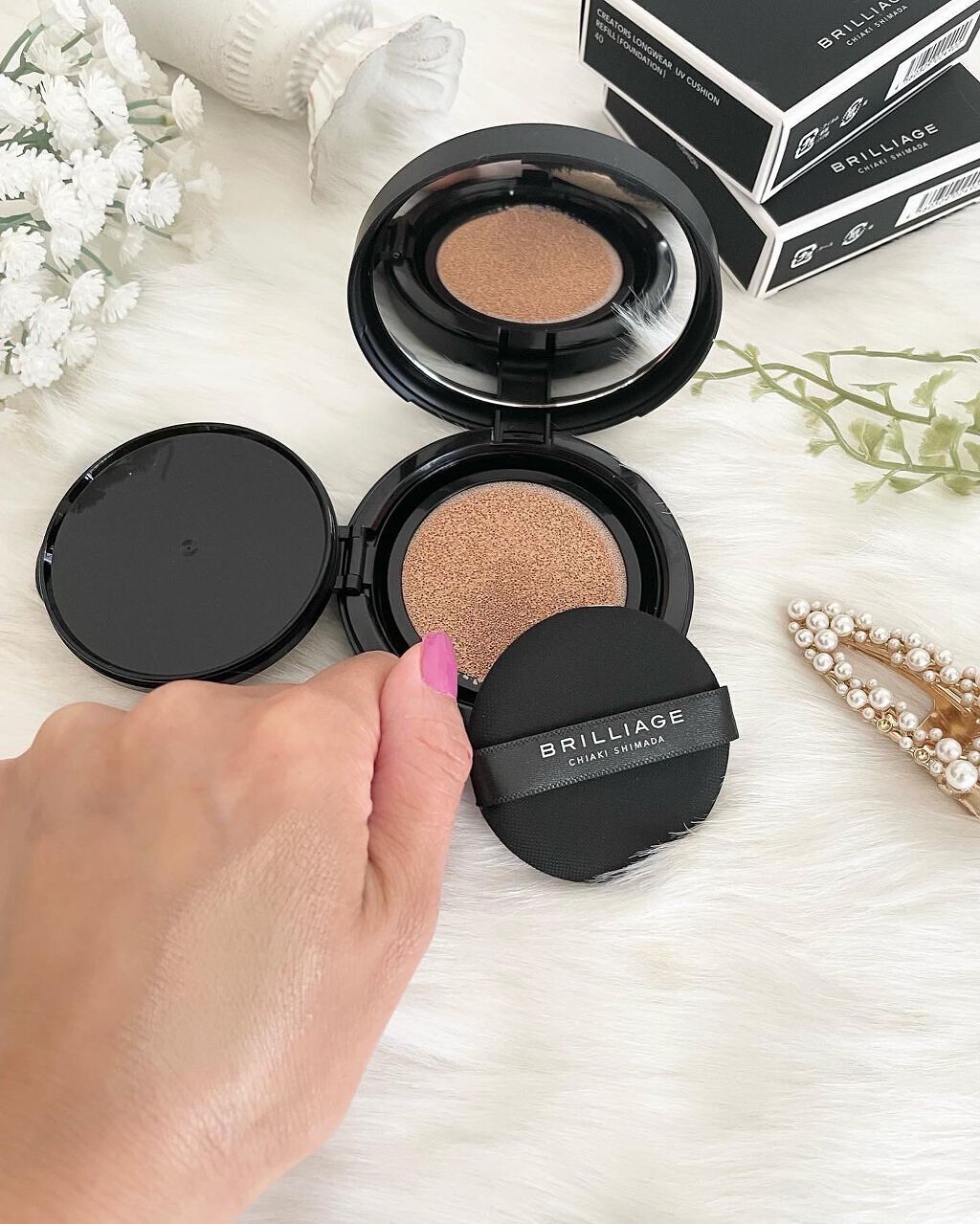 クリエイターズ ロングウェア UV クッション/ブリリアージュ/クッションファンデーションを使ったクチコミ(3枚目)