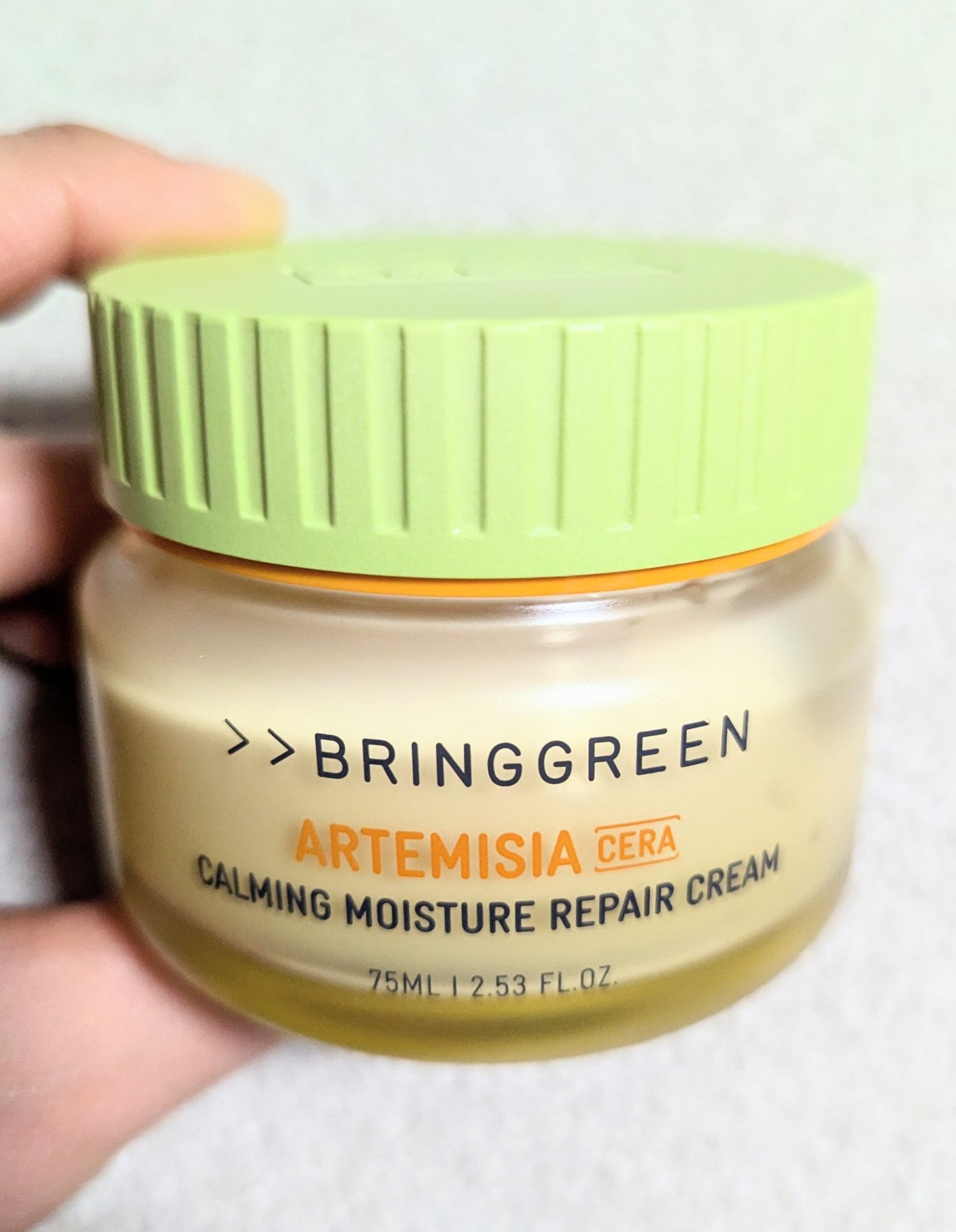 ヨモギセラカーミングモイスチャーリペアクリーム/BRING GREEN/フェイスクリームを使ったクチコミ(1枚目)