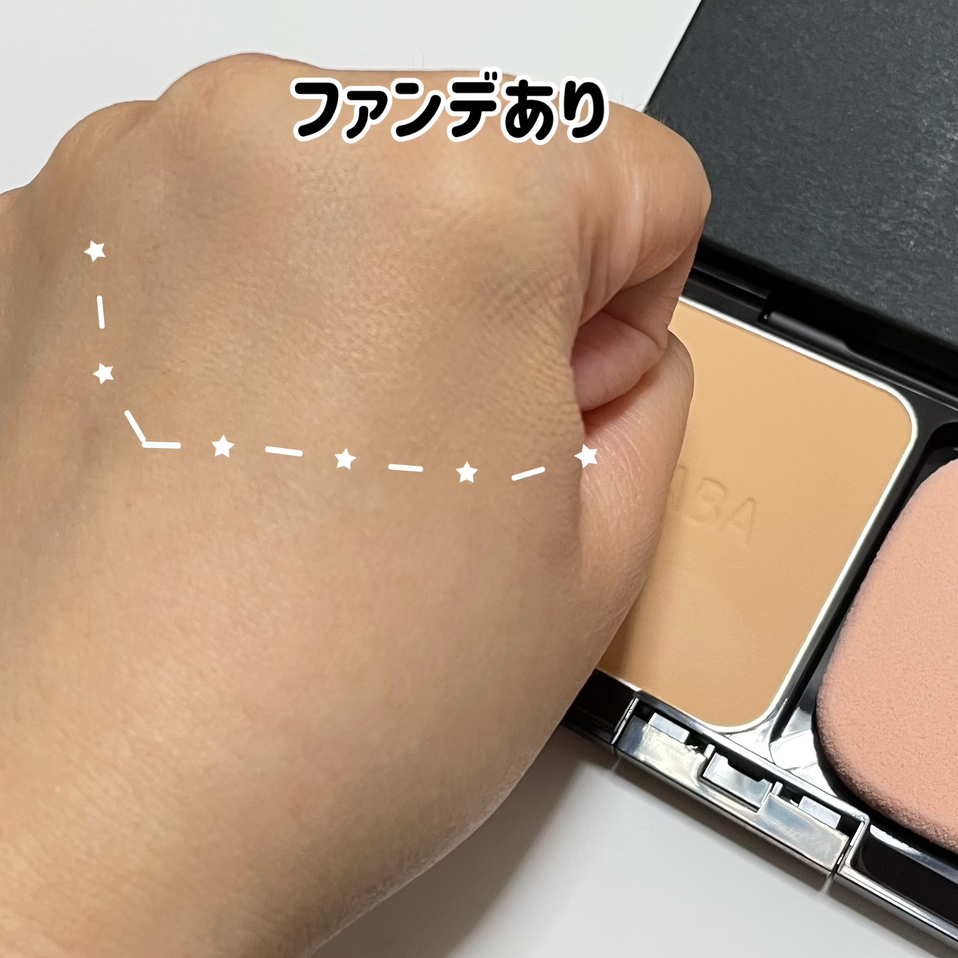 薬用 タイムケア パウダーファンデーション(しっとり) スポンジ/HABA/パウダーファンデーションを使ったクチコミ（2枚目）