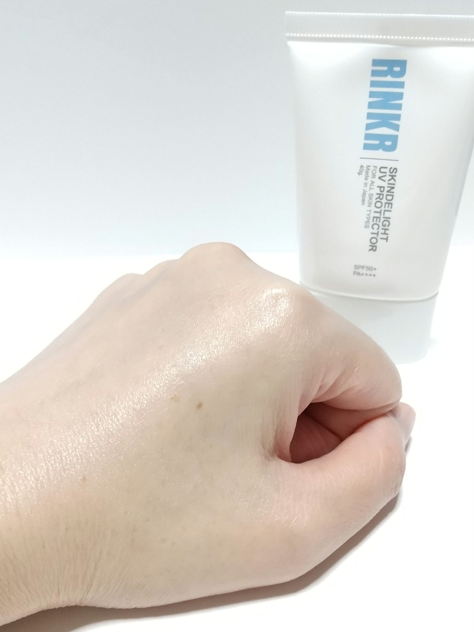 スキンディライトUVプロテクター/RINKR/日焼け止めクリームを使ったクチコミ（3枚目）