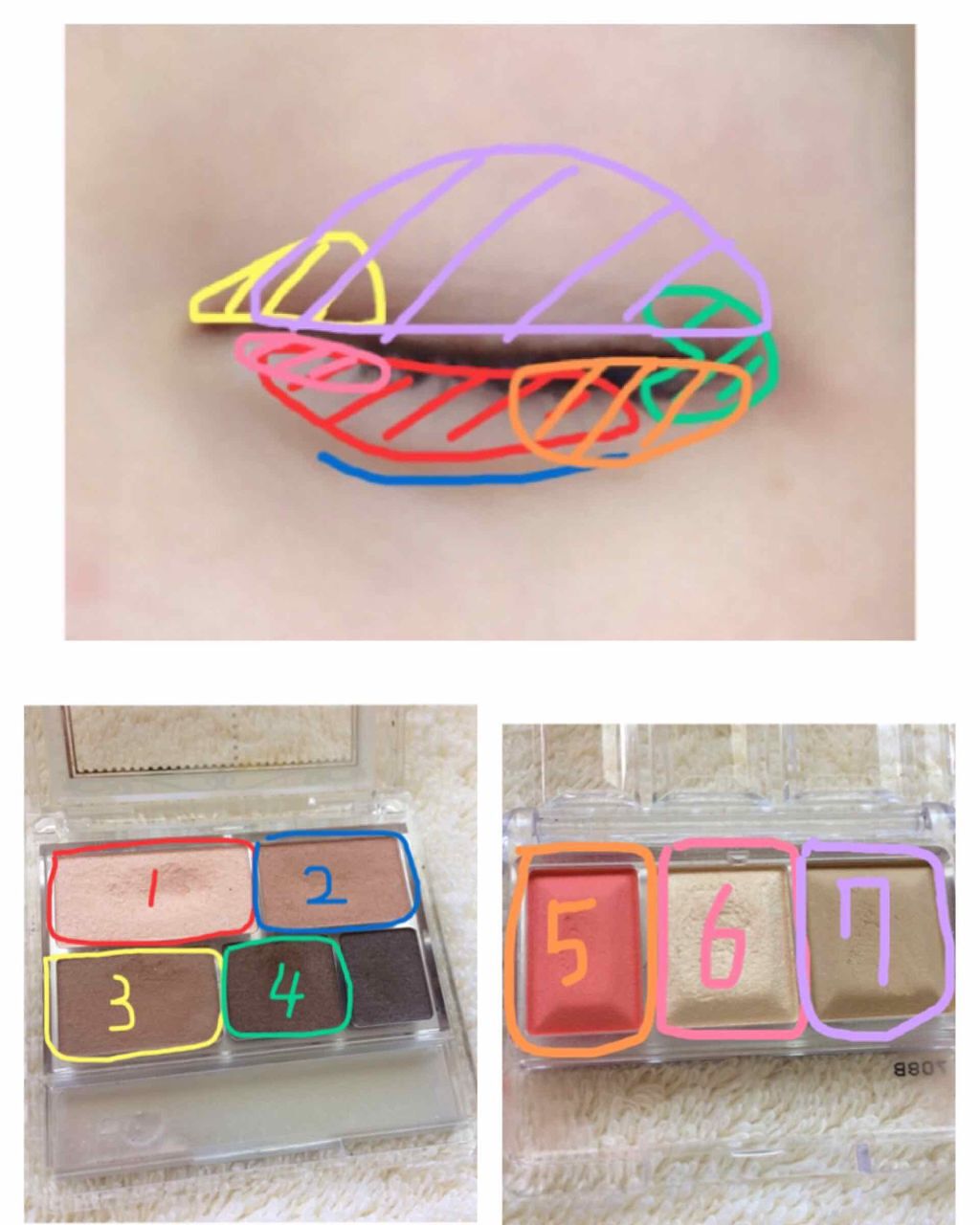 シークレットカラーアイズ/キャンメイク/アイシャドウパレットを使ったクチコミ（3枚目）