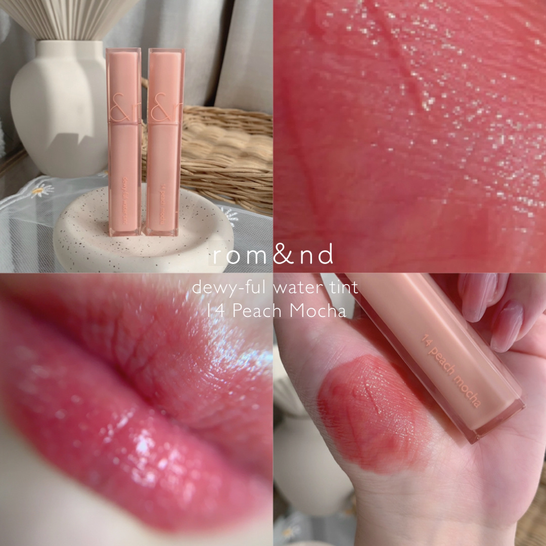 デュイフルウォーターティント 14 ピーチモカ(日本限定)/rom&nd/リップティントを使ったクチコミ（1枚目）