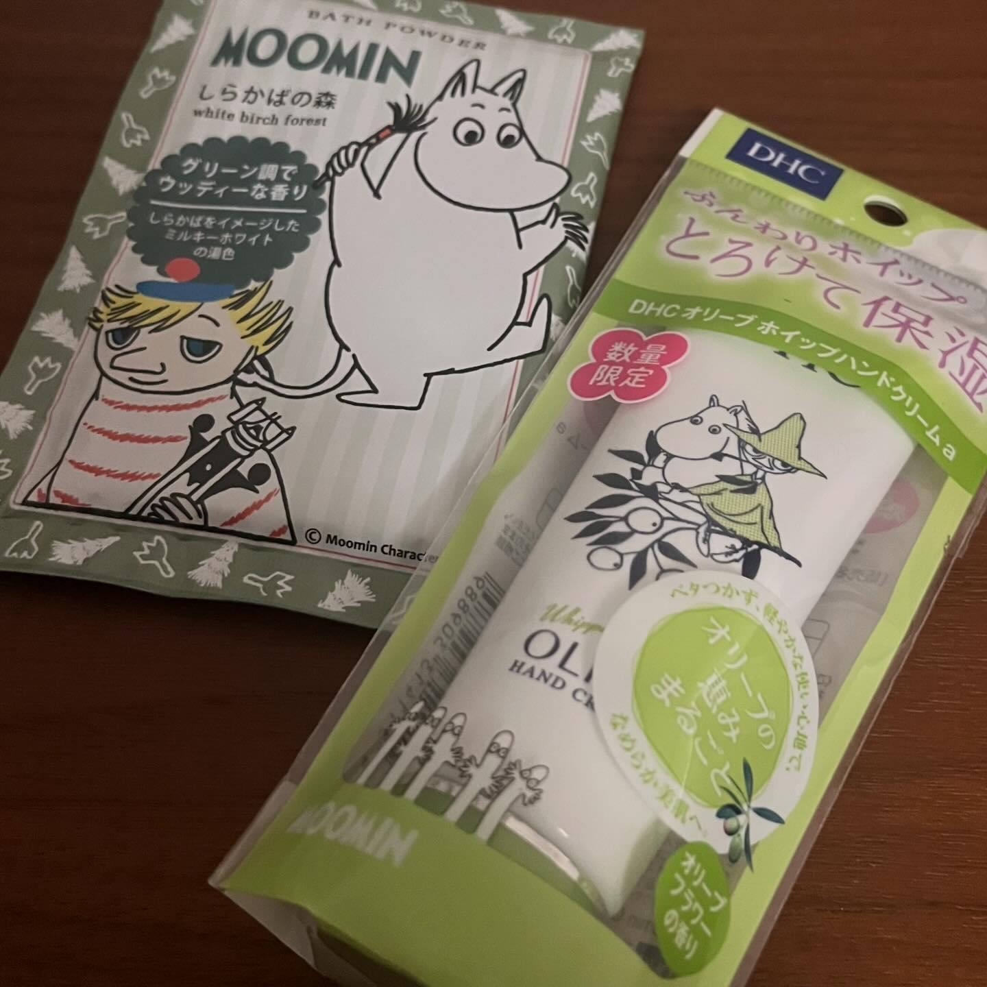 グローバル プロダクト プランニング ムーミン バスパウダー しらかばの森のクチコミ「#ムーミン #購入品
最近Moomin Moveにハマってます💖

🌟DHC
オリーブ ホイッ.....」（1枚目）