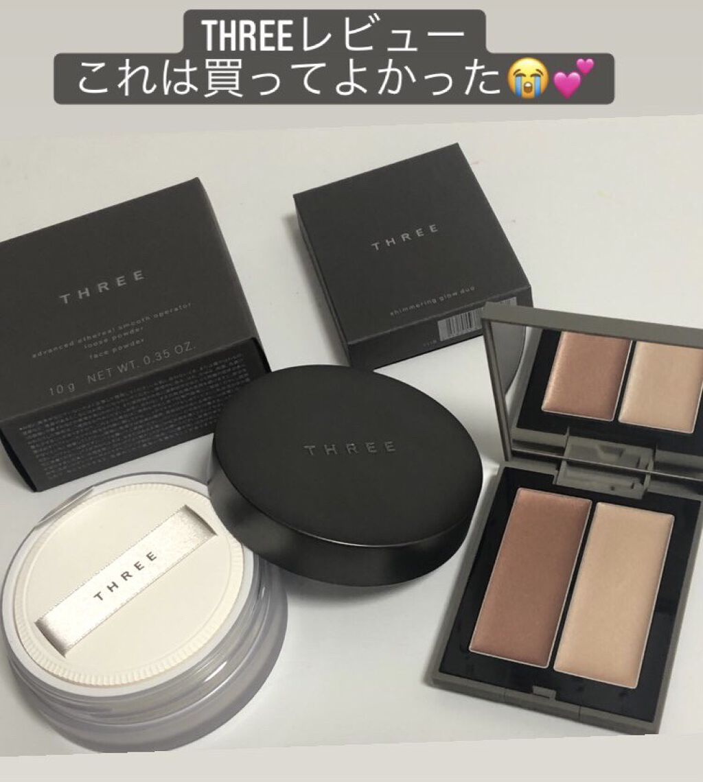 THREE シマリング グロー デュオ/THREE/クリームハイライトを使ったクチコミ（1枚目）