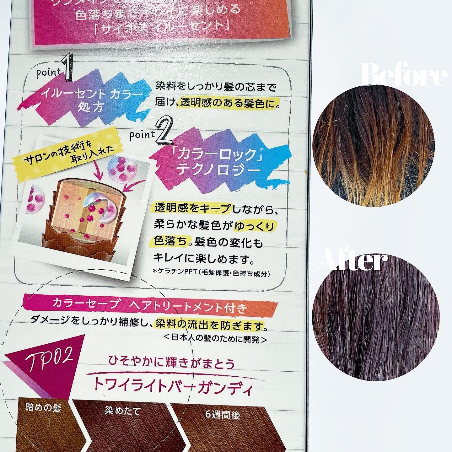 イルーセント ミルキーヘアカラー/サイオス/ヘアカラーを使ったクチコミ（2枚目）