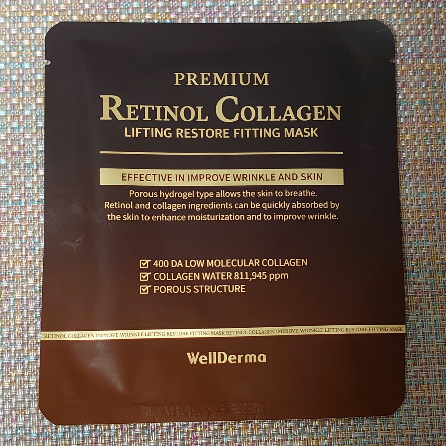 レチノール コラーゲン プレミアム ゲルマスクパック/WellDerma/シートマスク・パックを使ったクチコミ(1枚目)