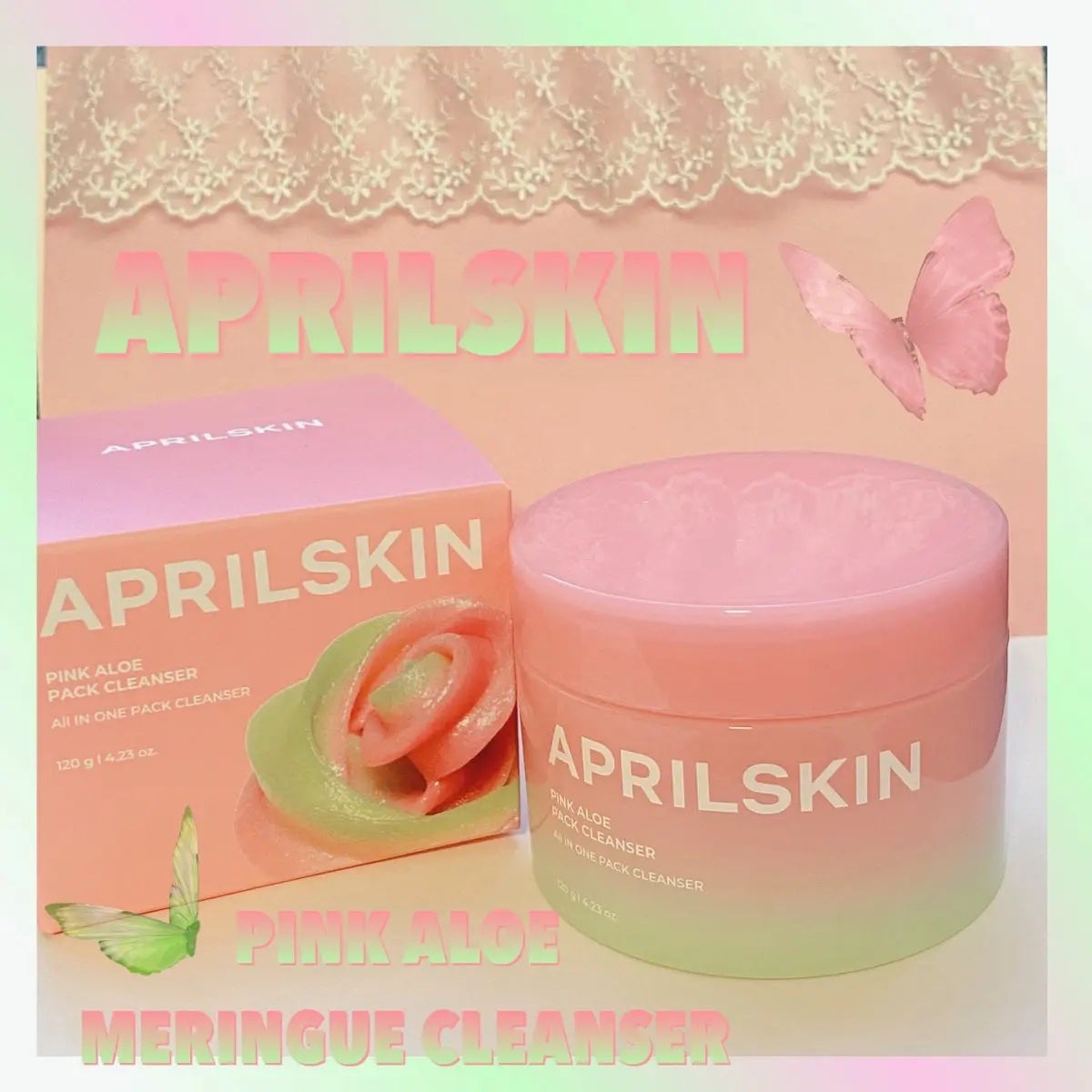 ピンクアロエメレンゲクレンザー/APRILSKIN/その他洗顔料を使ったクチコミ(1枚目)