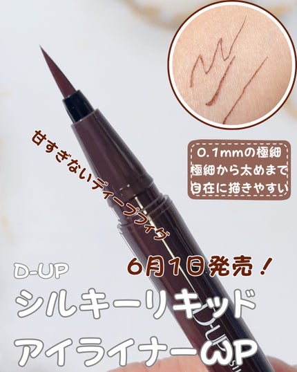 シルキーリキッドアイライナーWP/D-UP/リキッドアイライナーを使ったクチコミ(1枚目)