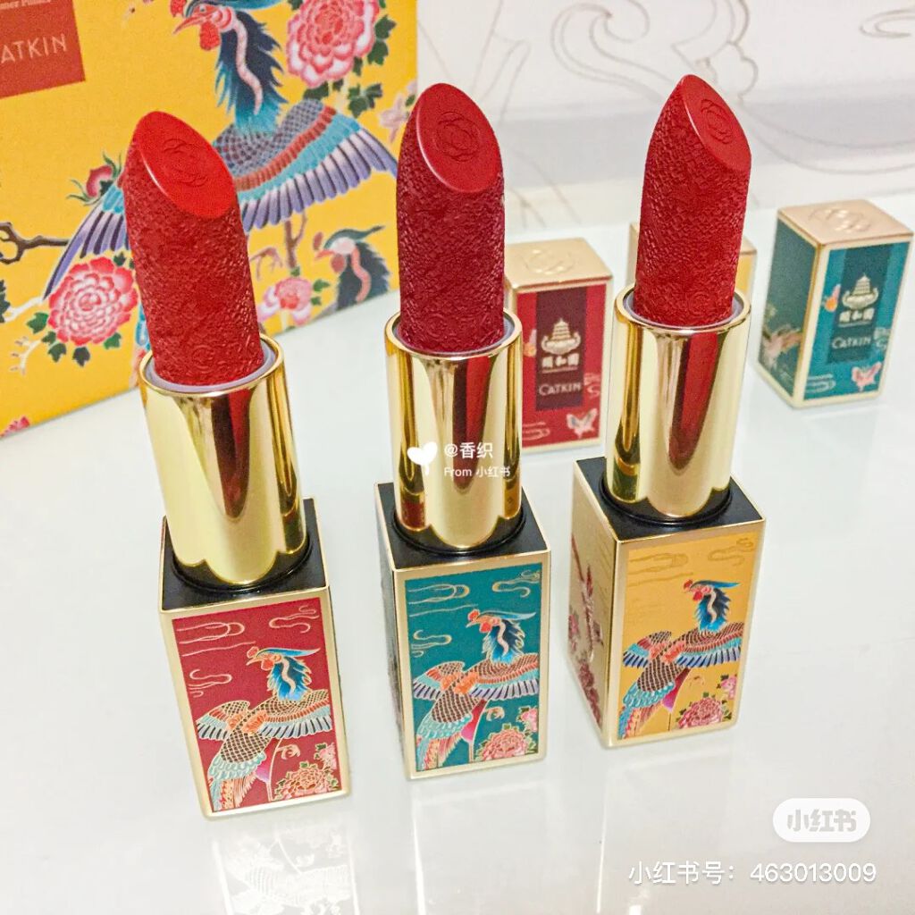 頤和園 コラボ 彫刻口紅/CATKIN/口紅を使ったクチコミ(2枚目)