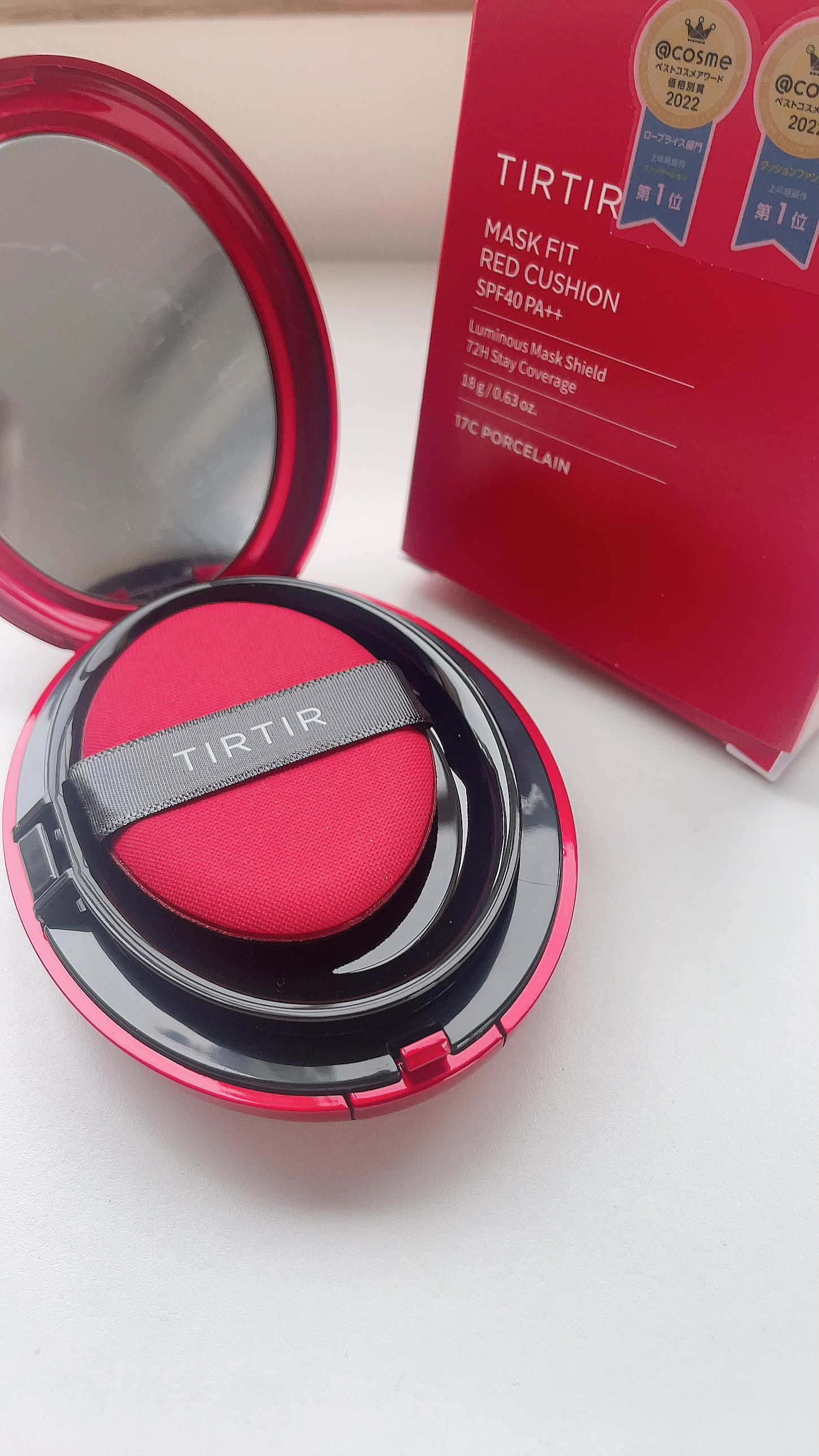 マスク フィット レッド クッション 17C ポーセリン/TIRTIR(ティルティル)/クッションファンデーションを使ったクチコミ（2枚目）