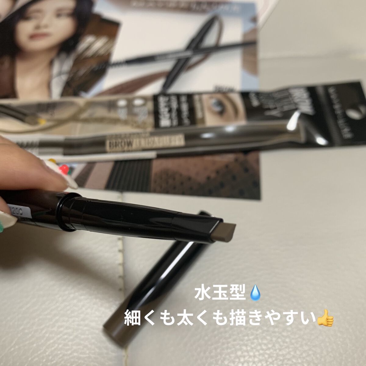 ファッションブロウ パウダーインペンシル N/MAYBELLINE NEW YORK/アイブロウペンシルを使ったクチコミ（3枚目）