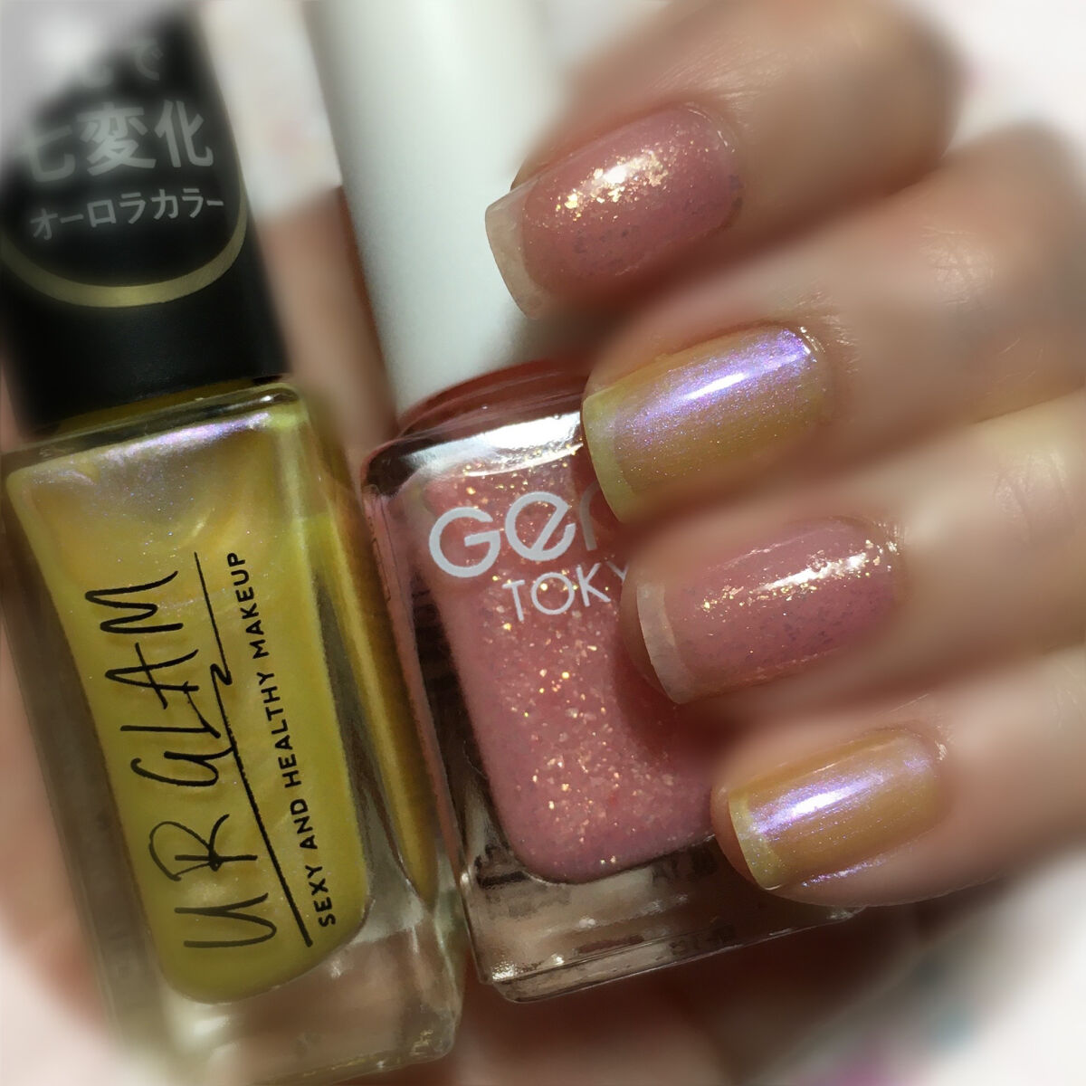 UR GLAM　COLOR NAIL SELECTION YL2＜オーロラカラー＞/U R GLAM/マニキュアを使ったクチコミ（2枚目）