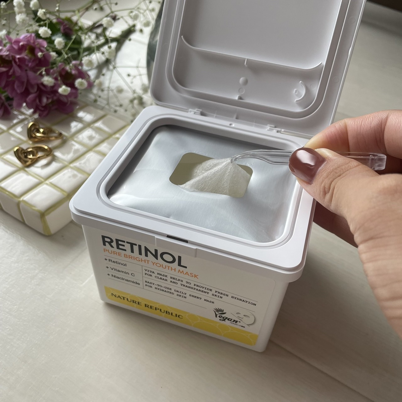 キューブマスク レチノール/ネイチャーリパブリック/シートマスク・パックを使ったクチコミ（3枚目）