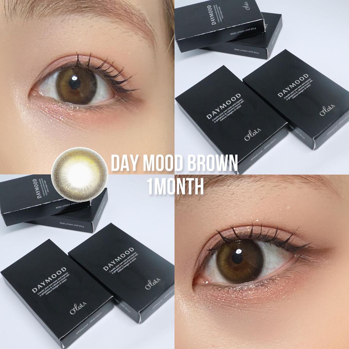 デームードブラウンマンスリー (DAYMOOD BROWN monthly)/OLOLA/１ヶ月（１MONTH）カラコンを使ったクチコミ（1枚目）