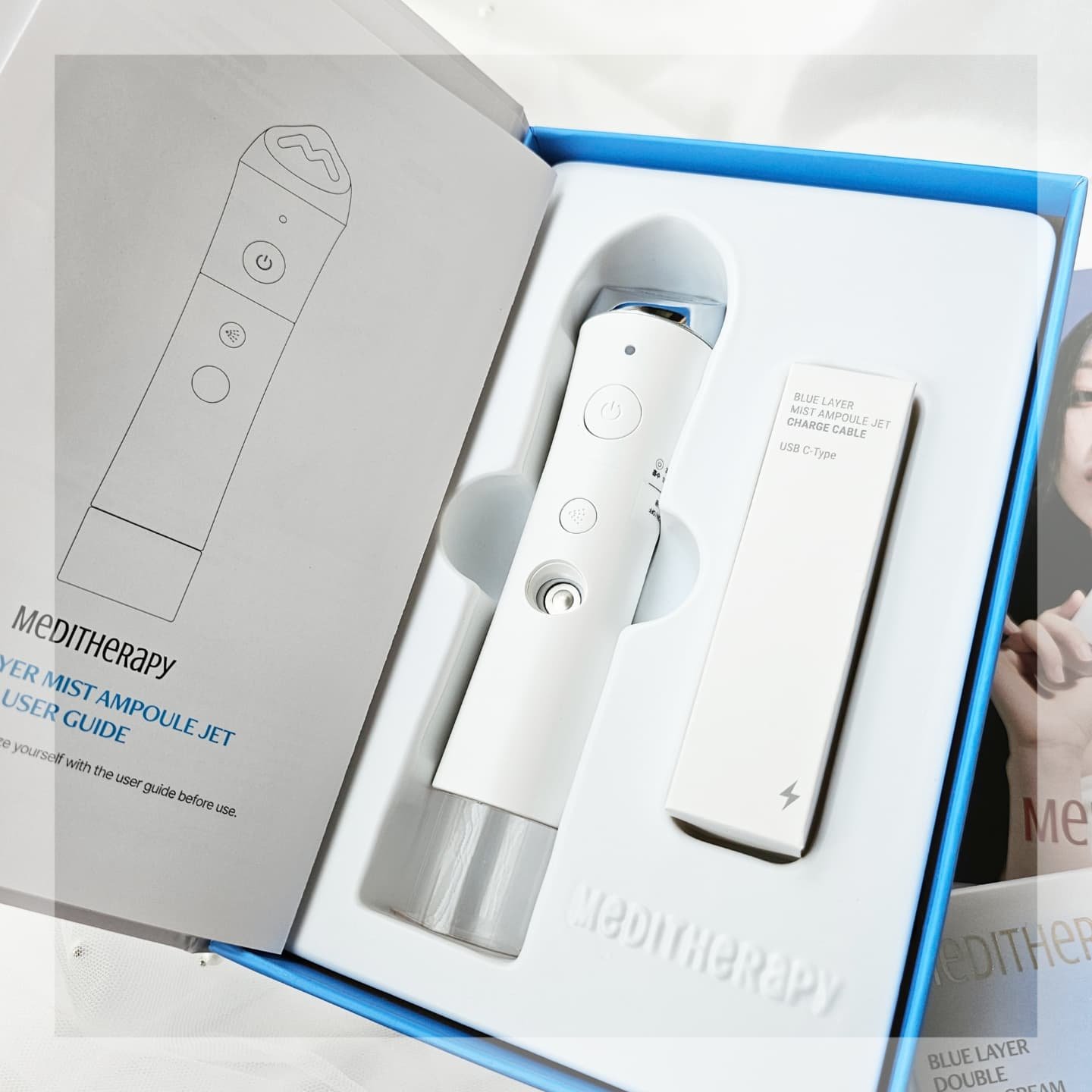 ブルーレイヤーダブルウォータークリーム/MEDITHERAPY/フェイスクリームを使ったクチコミ（2枚目）