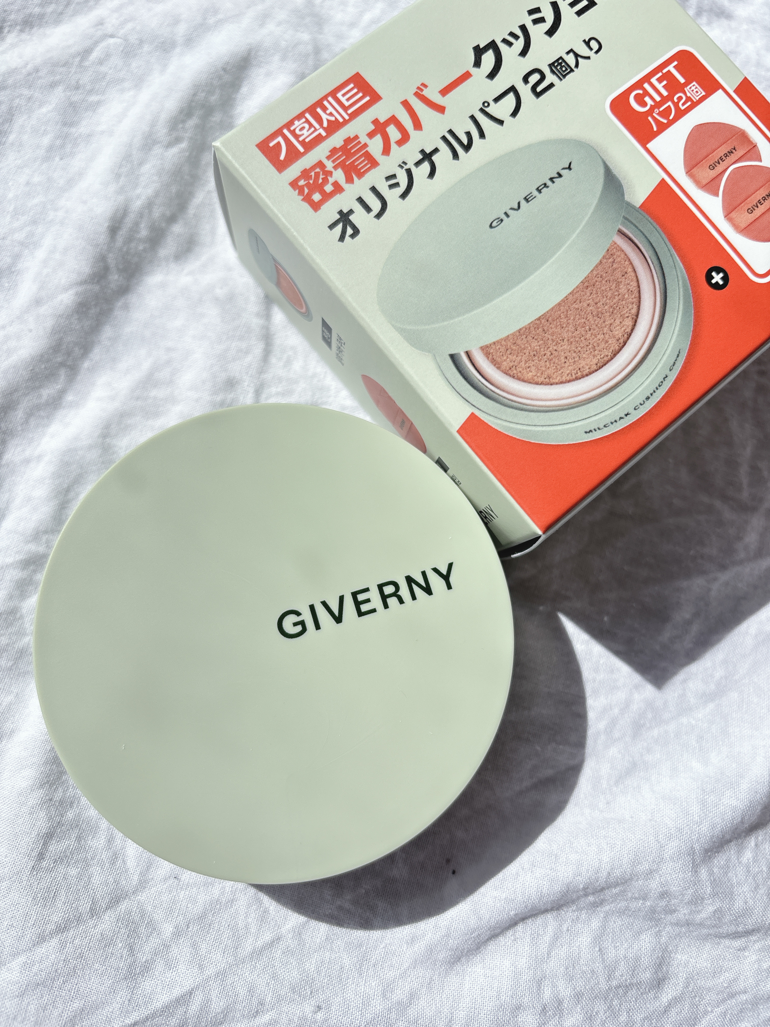 ジヴェルニー 密着カバークッション/GIVERNY/クッションファンデーションを使ったクチコミ（3枚目）