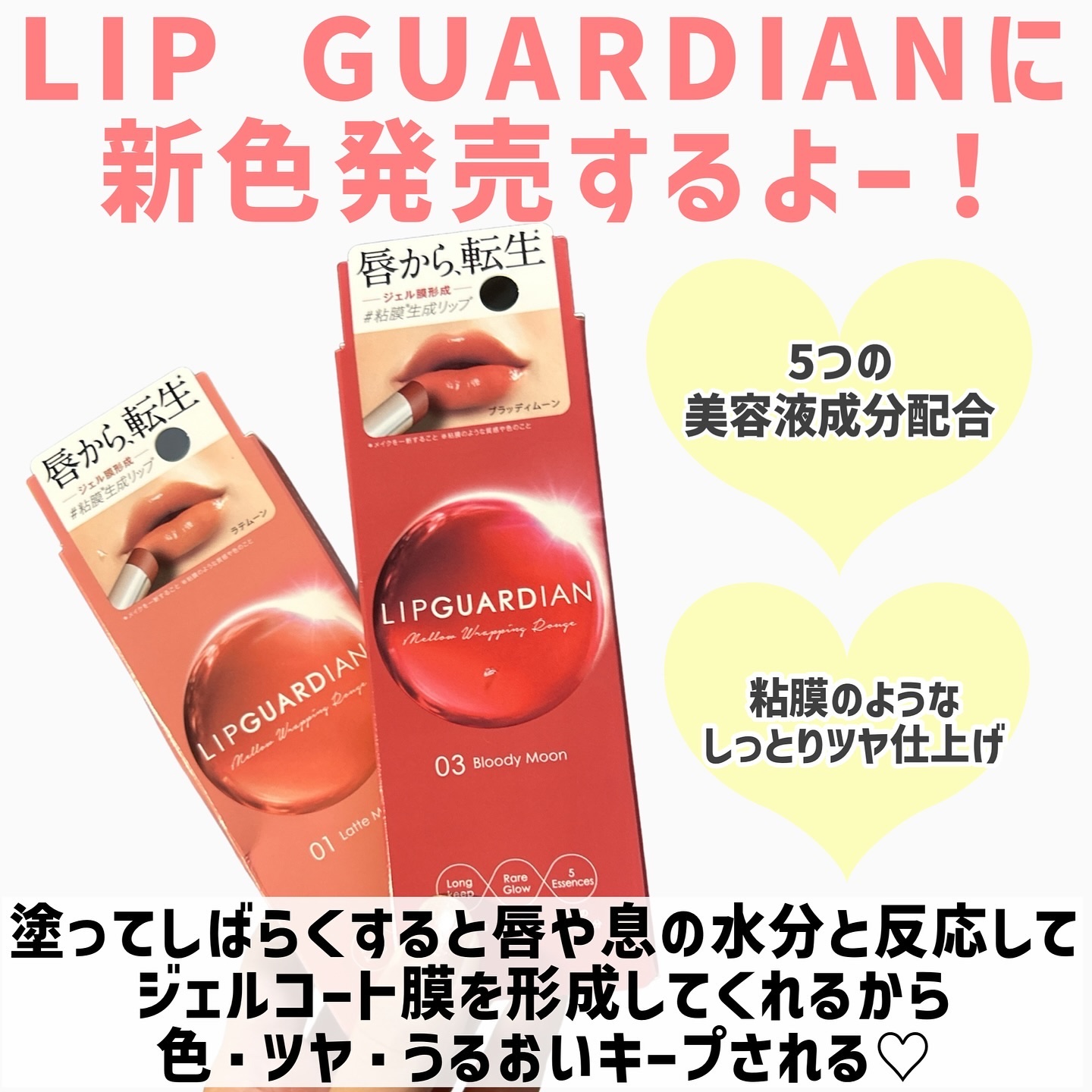 メロウラッピングルージュ/LIPGUARDIAN/口紅を使ったクチコミ（3枚目）