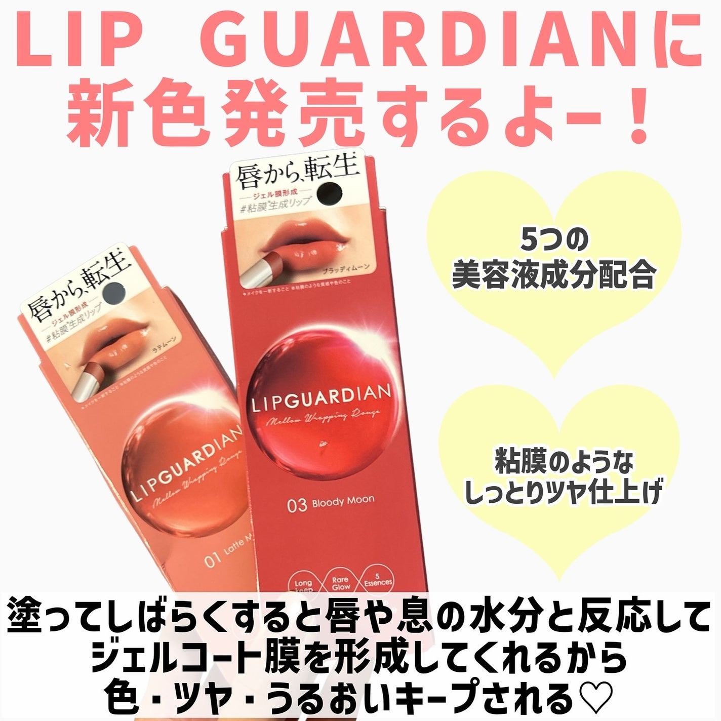 メロウラッピングルージュ/LIPGUARDIAN/口紅を使ったクチコミ(3枚目)