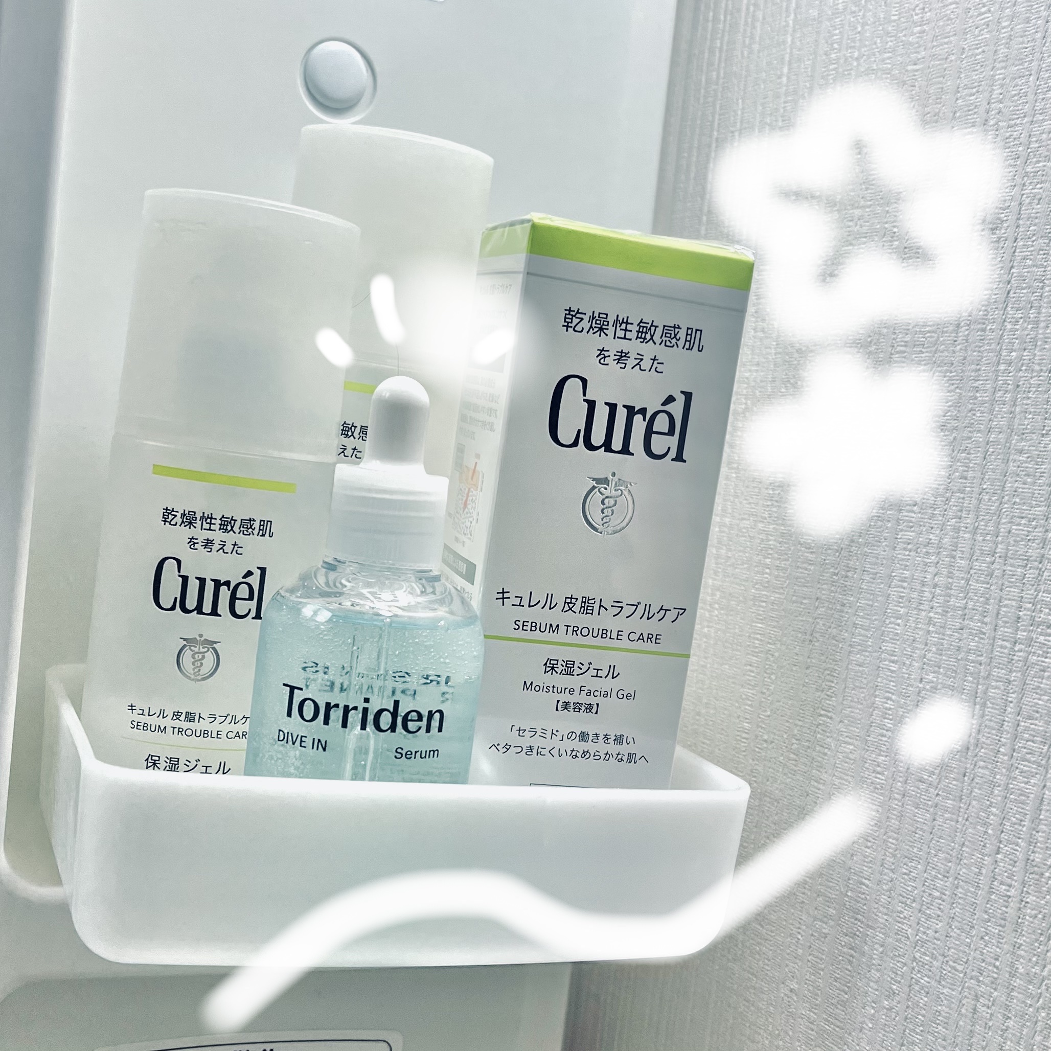 
~冬春シーズンのゆらぎ肌の私が使用しているスキンケア~

💚キュレル皮脂トラブルケア 化粧水
💚キュレル皮脂トラブルケア 保湿ジェル
🩵Torridenダイブイン セラム


頬の赤み、ちっちゃいニキビ、乾燥、が気になるこの時期にわ