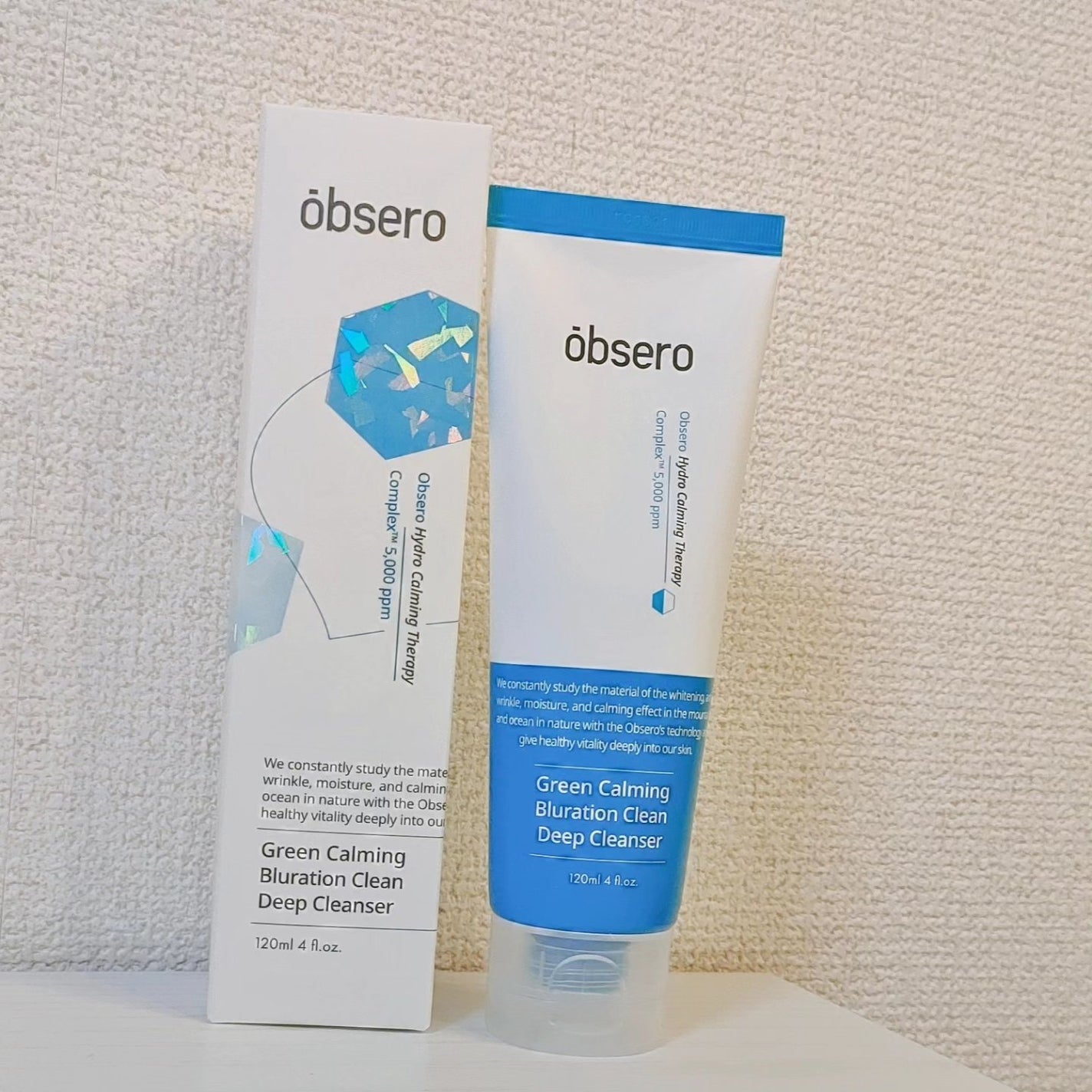 グリーンカーミングブルーレーションクリーンディープクレンザー/obsero/洗顔フォームを使ったクチコミ(2枚目)