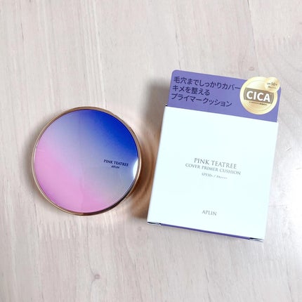 ピンクティーツリーカバープライマークッション/APLIN/クッションファンデーションを使ったクチコミ(2枚目)