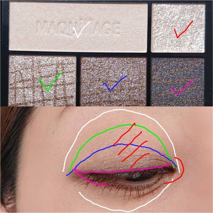 ドラマティックスタイリングアイズ/マキアージュ/アイシャドウパレットを使ったクチコミ(9枚目)
