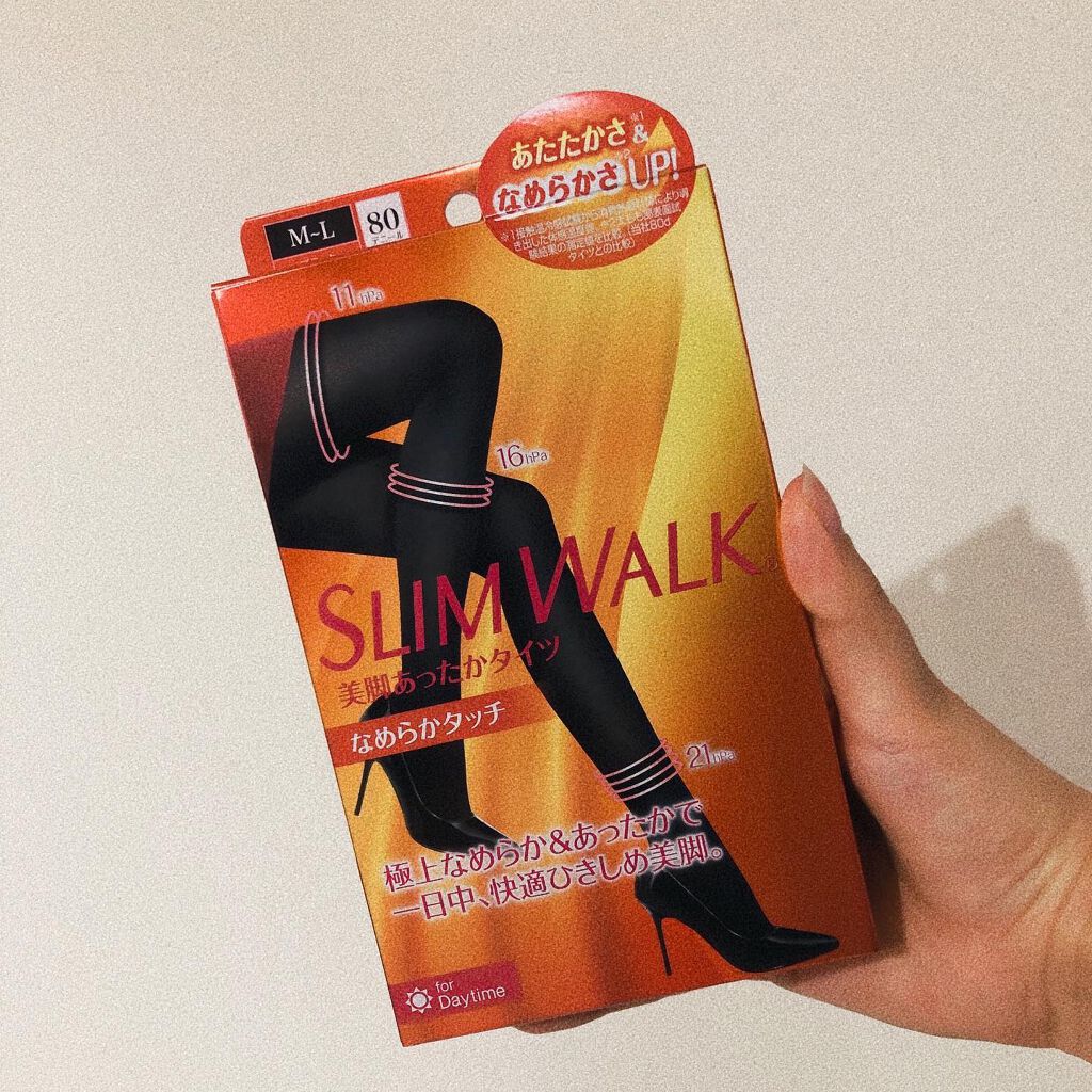 美脚あったかタイツ ブラック(M～L)/SLIMWALK/着圧ソックス・レギンスを使ったクチコミ（1枚目）