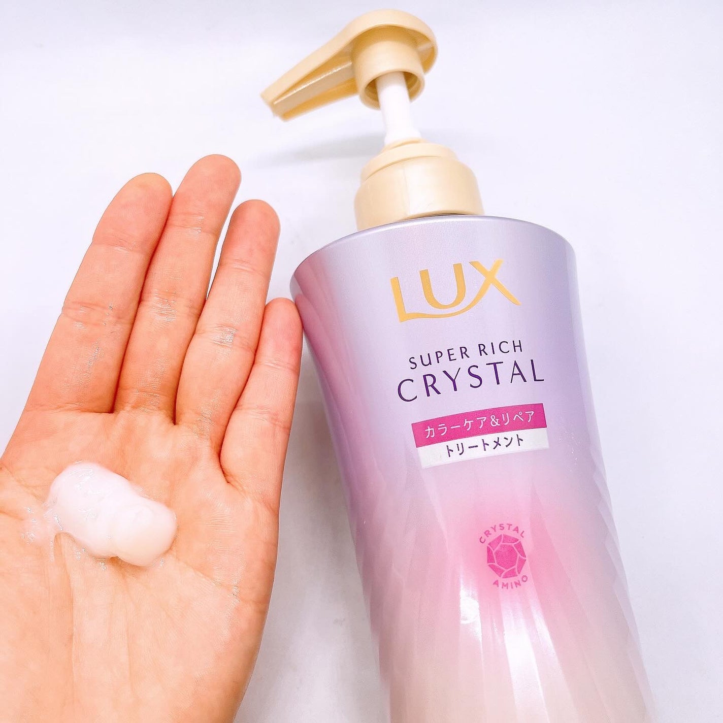 スーパーリッチクリスタル カラーケア&リペア シャンプー/トリートメント/LUX/シャンプー・コンディショナーを使ったクチコミ(3枚目)