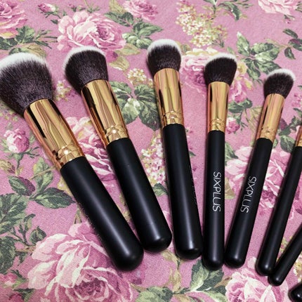 貴族のゴールド メイクブラシ11本セット 化粧ポーチ付き/SIXPLUS/メイクブラシを使ったクチコミ(2枚目)