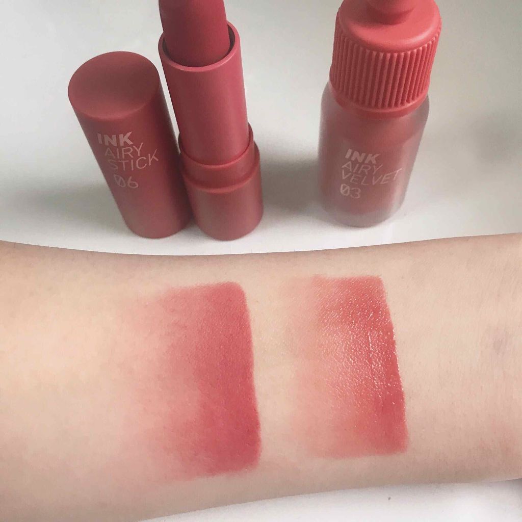 インク エアリー ベルベット/PERIPERA/口紅を使ったクチコミ（2枚目）