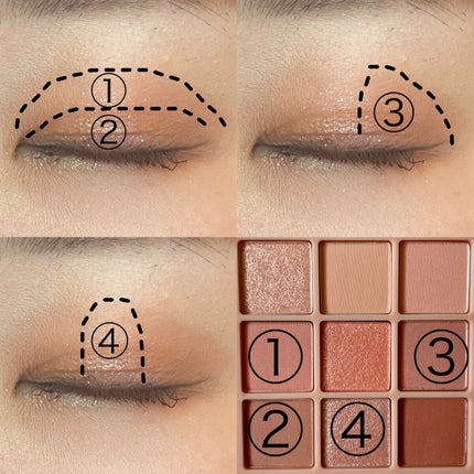 シャドウパレット/dasique/アイシャドウパレットを使ったクチコミ(3枚目)