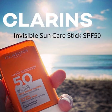 CLARINS インビジブル サンケア スティック SPF 50のクチコミ「CLARINS（クラランス）、インビジブル サンケア スティック SPF 50。
スティックタ.....」（1枚目）