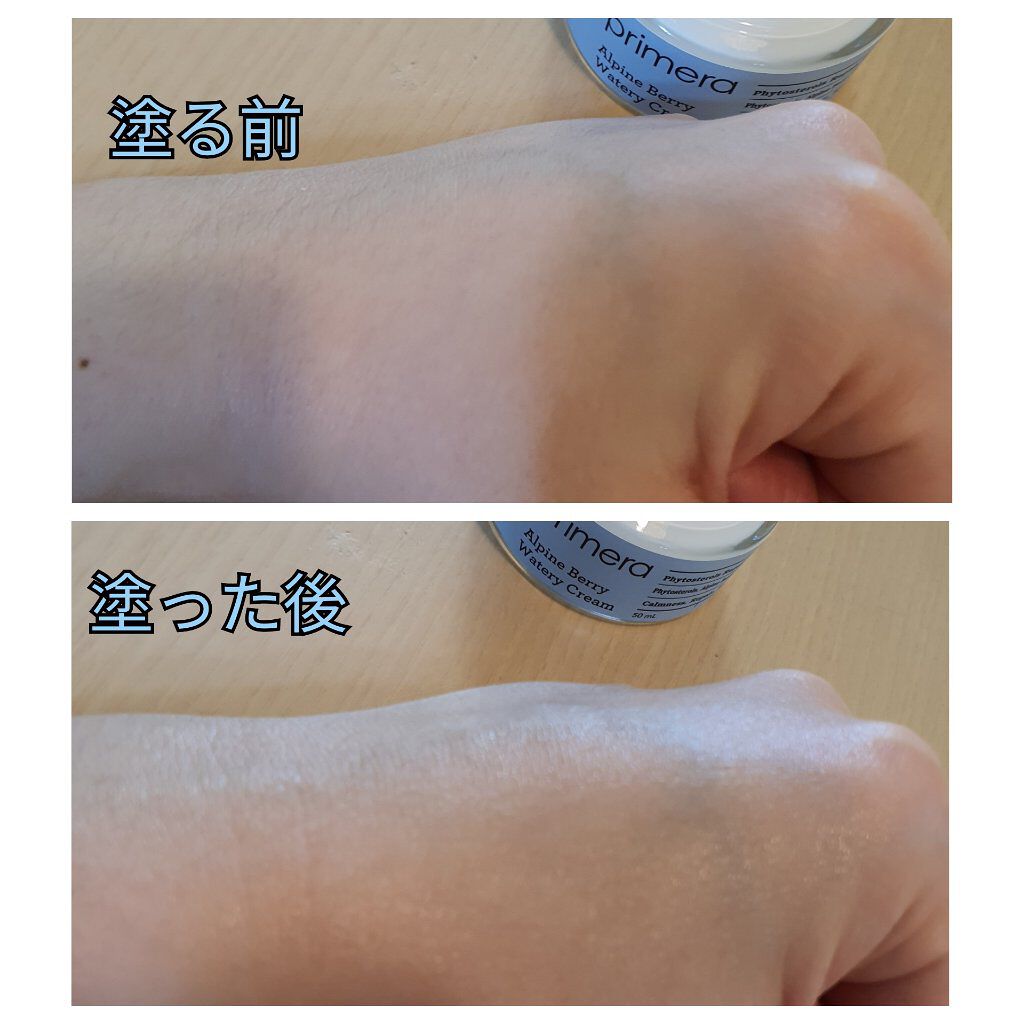 アルパインベリーウォータージェルクリーム/primera/フェイスクリームを使ったクチコミ（3枚目）