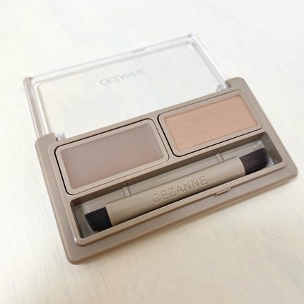 アイブロウワックス&パウダー/CEZANNE/アイブロウを使ったクチコミ(2枚目)