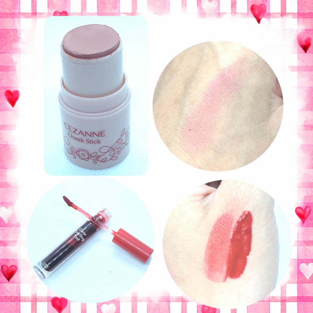 チークスティック/CEZANNE/ジェル・クリームチークを使ったクチコミ（2枚目）