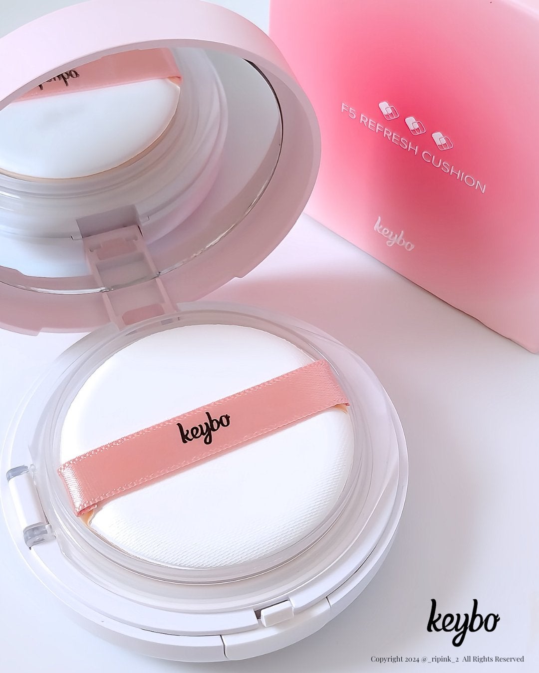 F5 リフレッシュクッション/keybo/クッションファンデーションを使ったクチコミ(3枚目)