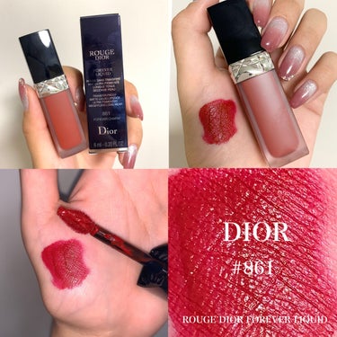 ルージュ ディオール フォーエヴァー リキッド 861 フォーエヴァー チャーム/Dior/口紅を使ったクチコミ（1枚目）