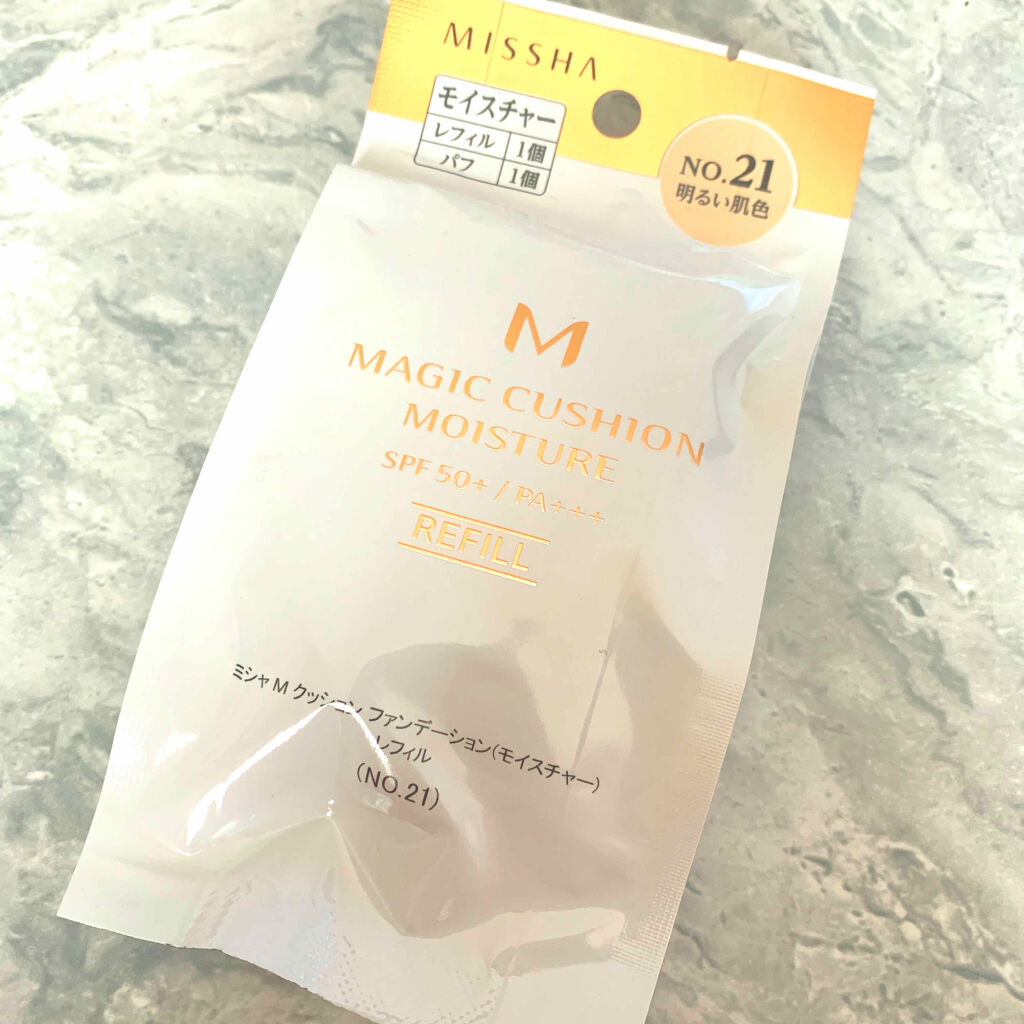 M クッション ファンデーション(モイスチャー)/MISSHA/クッションファンデーションを使ったクチコミ（1枚目）