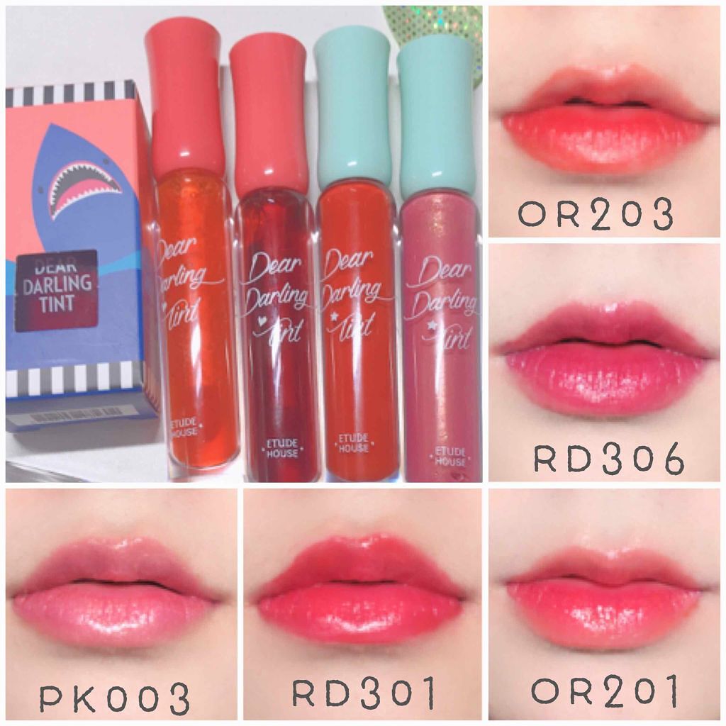 ディアダーリン ウォータージェルティント （アイスティント）/ETUDE/口紅を使ったクチコミ（1枚目）