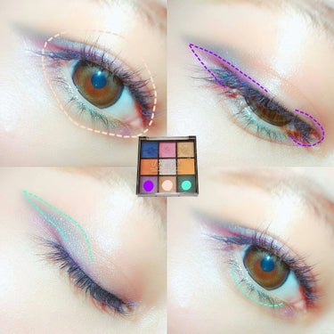 UR GLAM　BLOOMING EYE COLOR PALETTE/U R GLAM/パウダーアイシャドウを使ったクチコミ（3枚目）