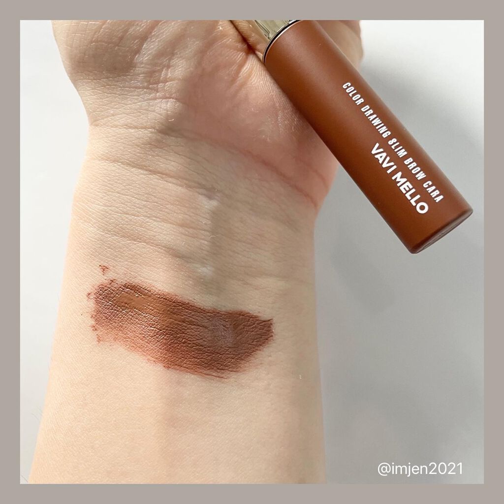 カラードローイングスリムブロウカラ/VAVI MELLO/眉マスカラを使ったクチコミ(4枚目)