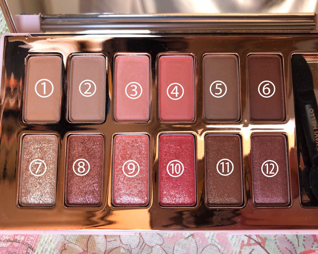 バレンタインボックス3ローズモーメント/VAVI MELLO/アイシャドウパレットを使ったクチコミ（2枚目）