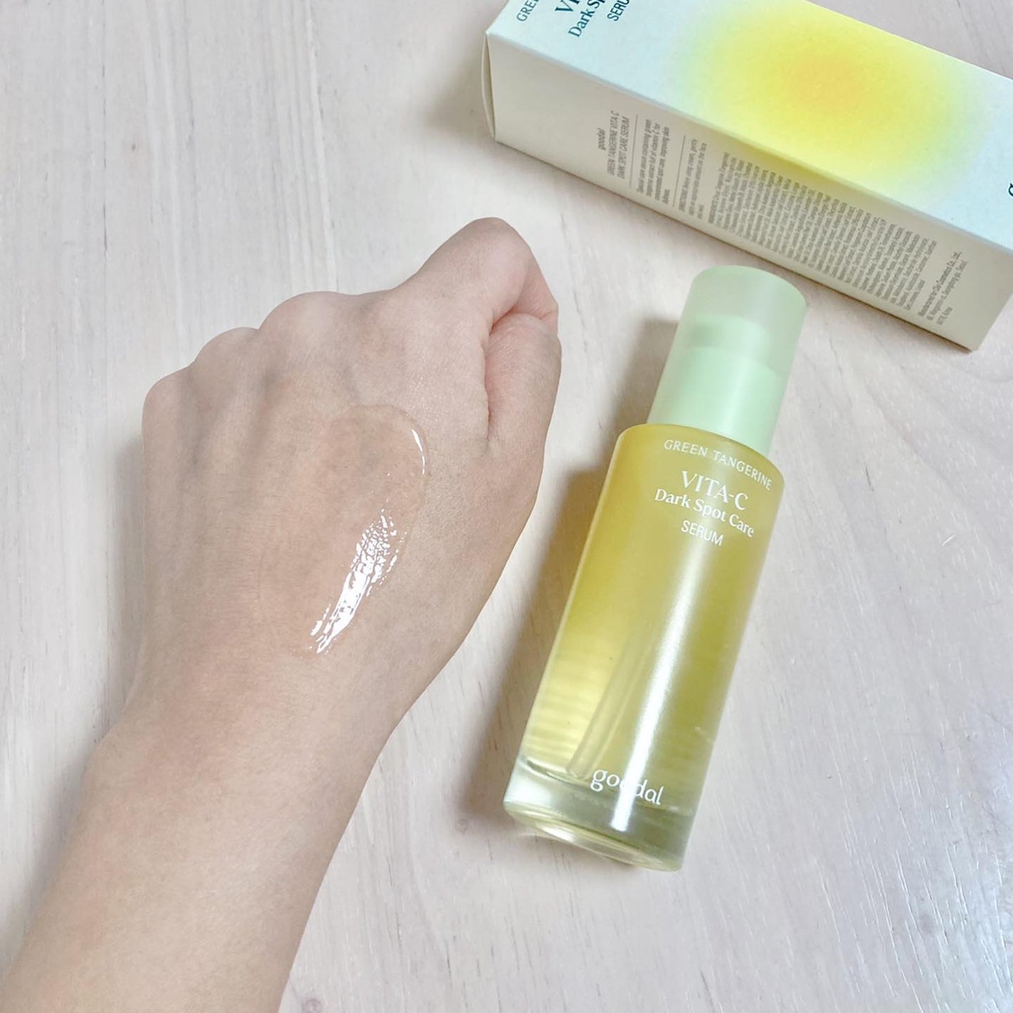 グリーンタンジェリン ビタC ダークスポットケアセラム/goodal/美容液を使ったクチコミ(3枚目)