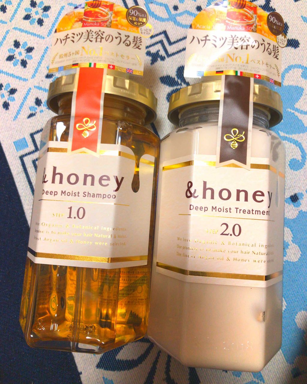 ディープモイスト シャンプー1.0／ヘアトリートメント2.0/&honey/市販シャンプーを使ったクチコミ（1枚目）